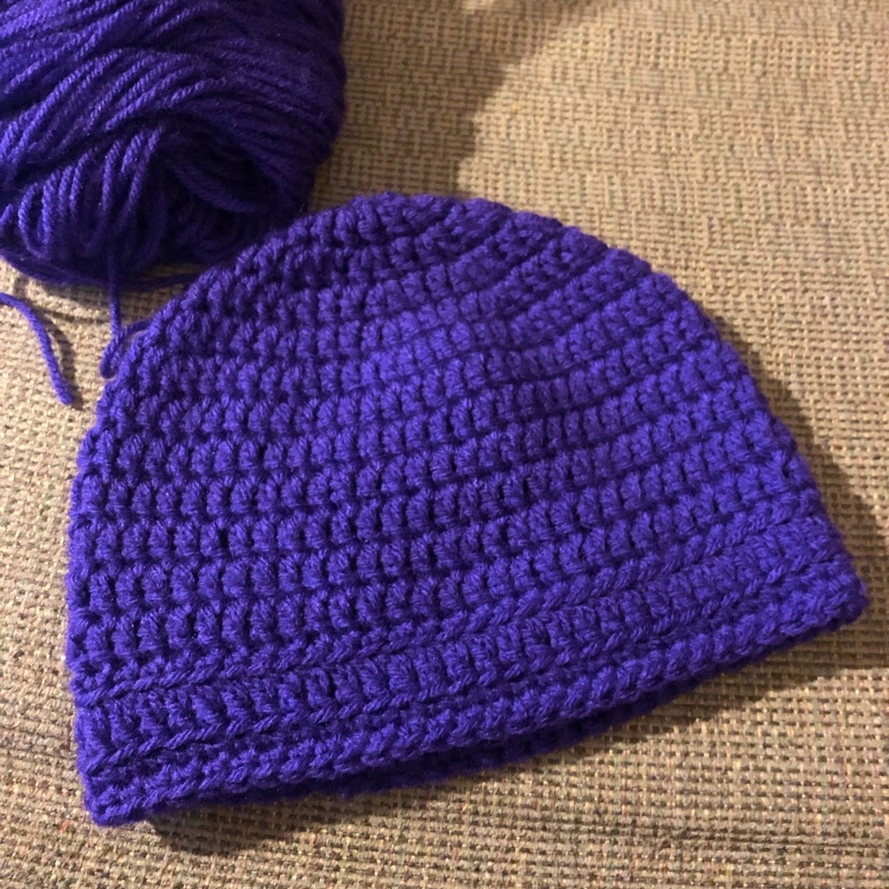 Crocheted Cap - Amethyst (purple)